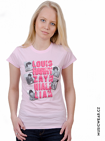One Direction t-shirt, Names Pink, ladies