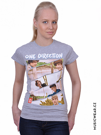 One Direction t-shirt, Band Sliced Grey, ladies