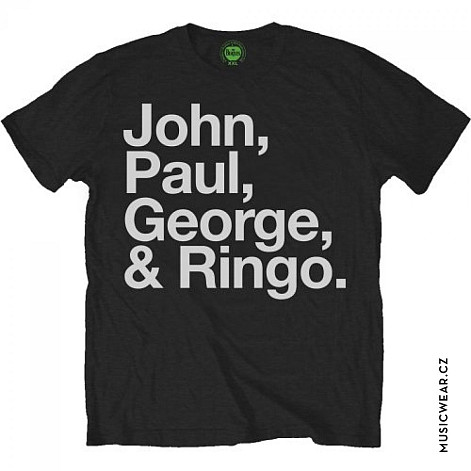The Beatles t-shirt, John Paul George & Ringo Black, men´s