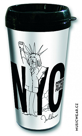 John Lennon travel mug 330ml, NYC Power to the People
