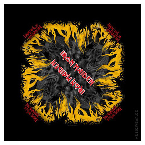 Iron Maiden scarf, The Number Of The Beast 55 x 55cm