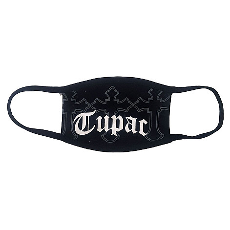 Tupac bavlněná face mask na ústa, Logo & Crosses