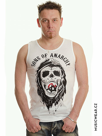 Sons of Anarchy tank top, Draft Skull White, men´s