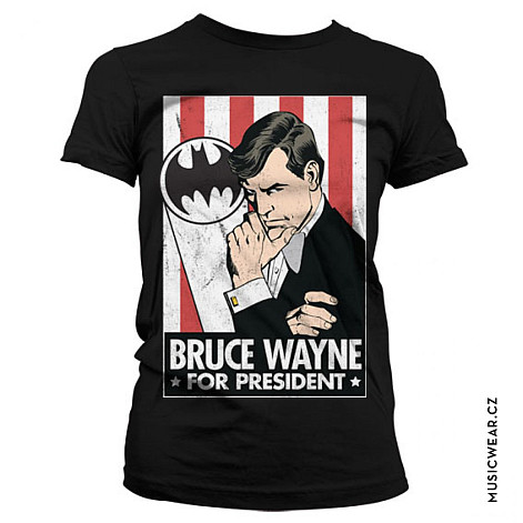Batman t-shirt, Bruce Wayne For President Girly, ladies