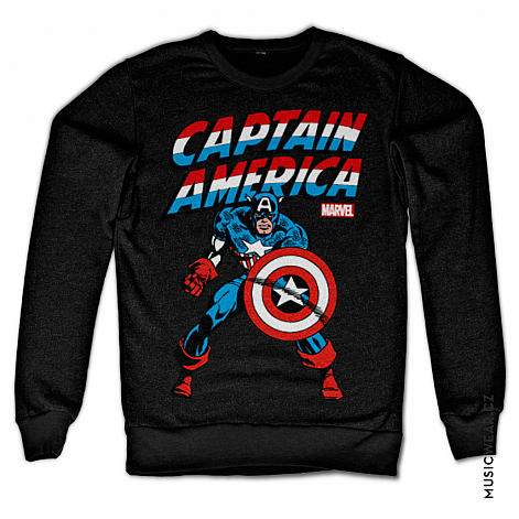 Captain America mikina, Sweatshirt Black, men´s