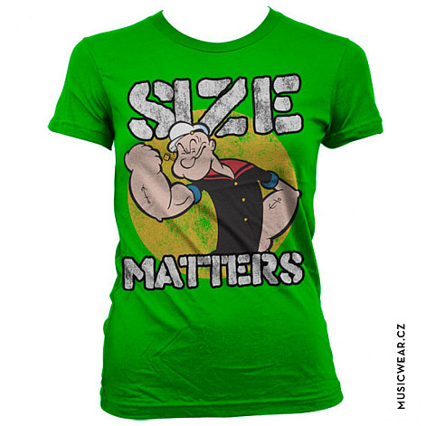 Pepek námořník t-shirt, Size Matters Girly, ladies