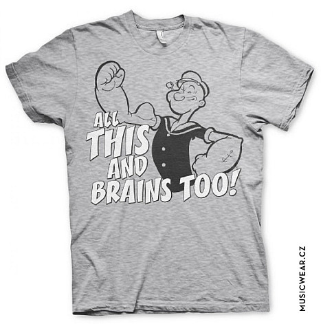 Pepek námořník t-shirt, All This And Brains Too, men´s