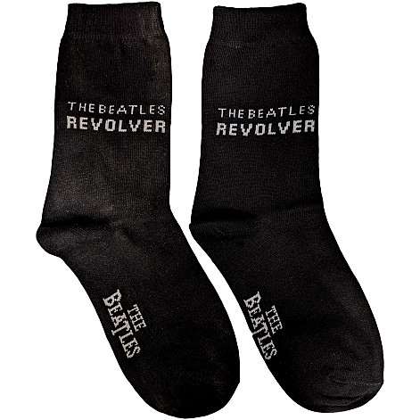 The Beatles ponožky, Revolver Horizontal Black, men´s - velikost 7 až 11 (41 až 45)
