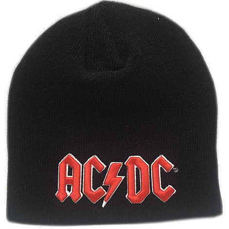 AC/DC winter beanie cap, Red 3D Logo