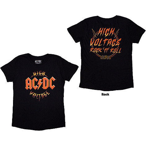 AC/DC t-shirt, High Voltage RnR BP Black, ladies