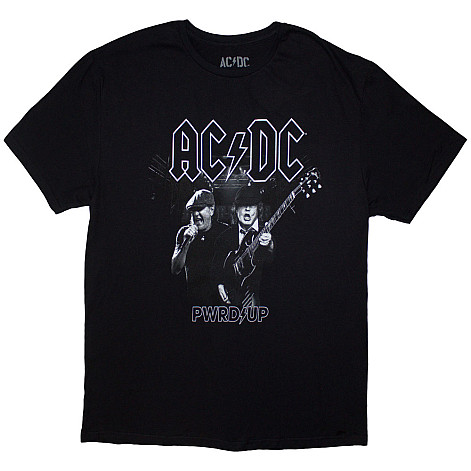 AC/DC t-shirt, PWRD-UP B&W Photo Black, men´s - velikost XL