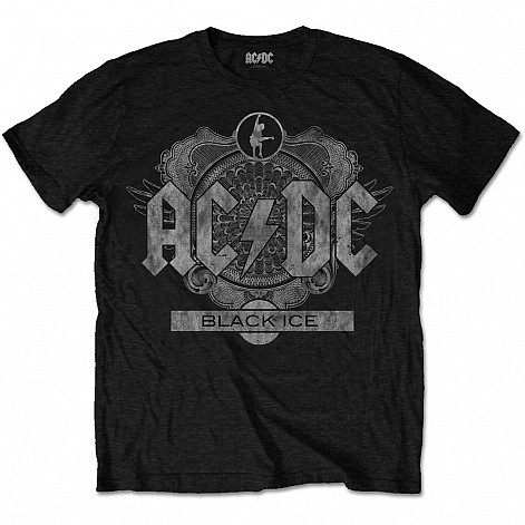 AC/DC t-shirt, Black Ice on Black, men´s