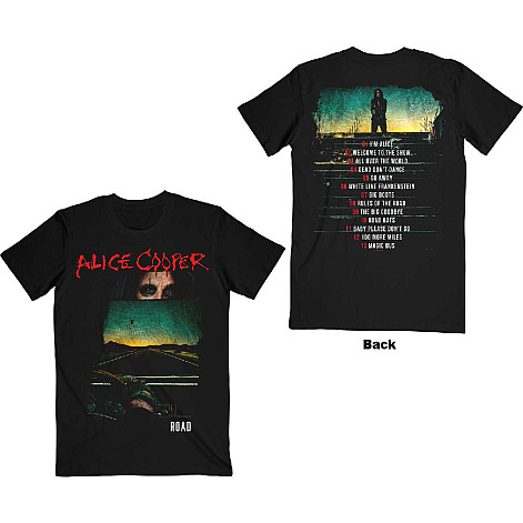 Alice Cooper t-shirt, Road Cover Tracklist BP Black, men´s