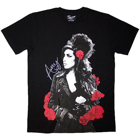 Amy Winehouse t-shirt, Rose Portrait Black, men´s