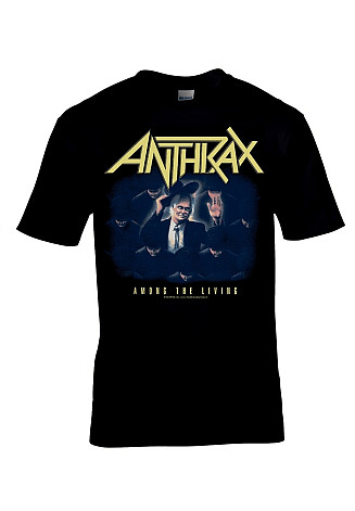 Anthrax t-shirt, Among The Living Black, men´s