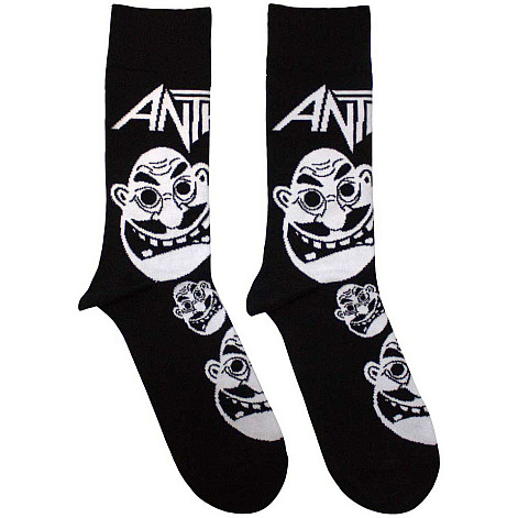 Anthrax ponožky, Faces Pattern B&W, unisex - velikost 7 až 11 (41 - 45 EU)