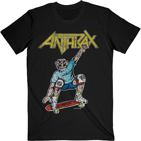 Anthrax t-shirt, Spreading Skater Notman Vintage BP Black, men´s