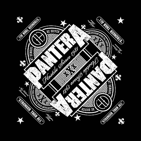 Pantera scarf, Stronger than all 55 x 55cm