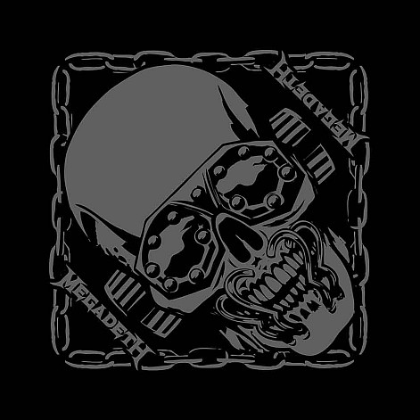 Megadeth bavlněný scarf 55 x 55cm, Vic Rattlehead Black