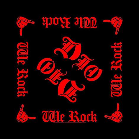 DIO bavlněný scarf 55 x 55cm, We Rock Black