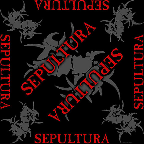 Sepultura bavlněný scarf 55 x 55cm, Logo Black