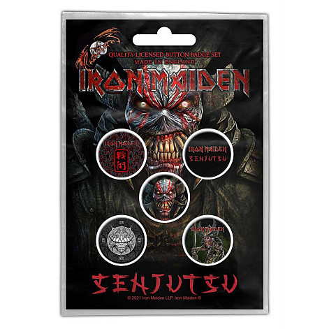 Iron Maiden button badges – 5 pieces, Senjutsu
