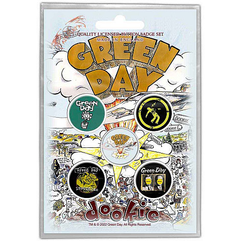 Green Day button badges – 5 pieces průměr 25 mm, Dookie