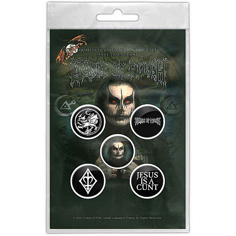 Cradle Of Filth button badges – 5 pieces průměr 25 mm, Hammer Of The Witches/Dani