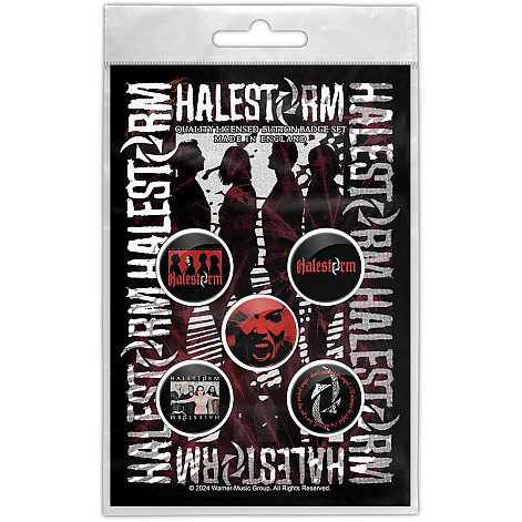 Halestorm button badges – 5 pieces průměr 25 mm, Portrait