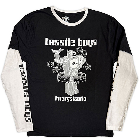 Beastie Boys t-shirt long rukáv, Intergalactic Robot Black & White, men´s