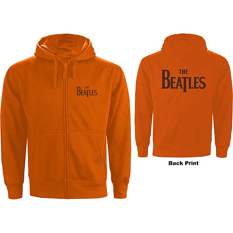 The Beatles mikina, Drop T Logo With Back Print Orange, men´s