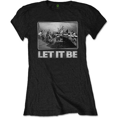 The Beatles t-shirt, Let It Be Studio Girly Black, ladies