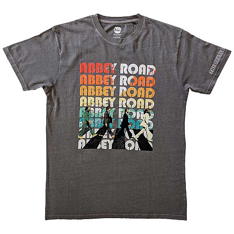 The Beatles t-shirt, Abbey Stacked Sleeve Print Charcoal Grey, men´s
