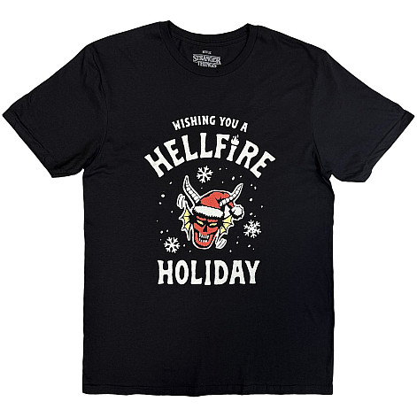Stranger Things t-shirt, Wishing You A Hell Fire Black, men´s