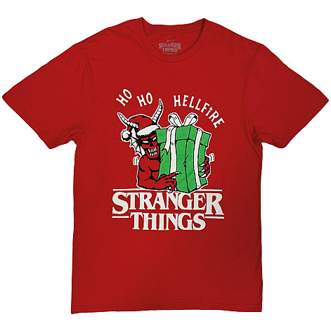 Stranger Things t-shirt, Ho Ho Hellfire Red, men´s