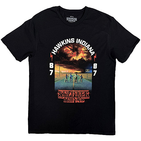 Stranger Things t-shirt, Hawkins 008 Black, men´s
