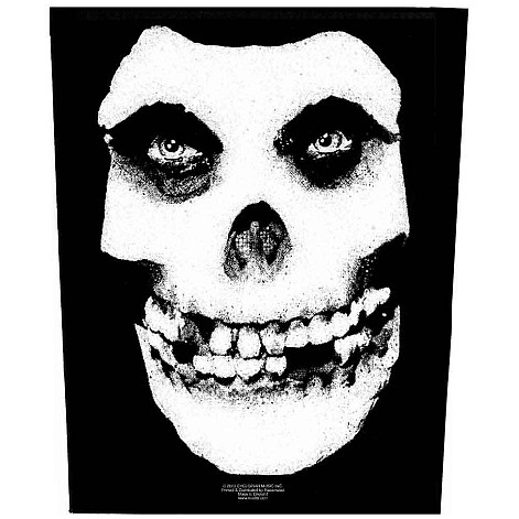 Misfits back patch 30x27x36 cm, Face Skull Black