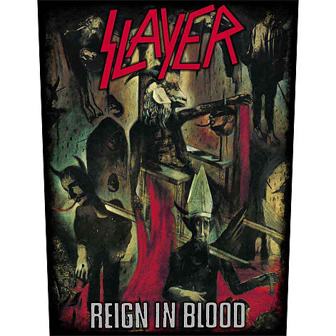 Slayer back patch CO+PES 30x27x36 cm, Reign In Blood