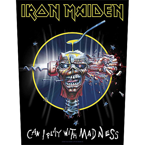 Iron Maiden back patch 30x27x36 cm, Can I Play With Madness, unisex