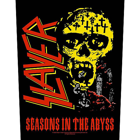 Slayer back patch CO+PES 30x27x36 cm, Seasons In The Abyss