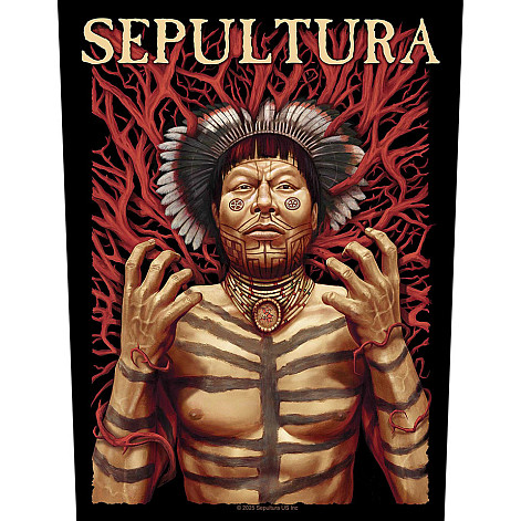 Sepultura back patch CO+PES 30x27x36 cm, Roots Black