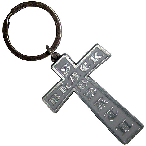 Black Sabbath kovová keychain 55mm, Cross Zinc