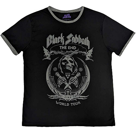 Black Sabbath t-shirt, The End Mushroom Cloud Ringer Black, men´s
