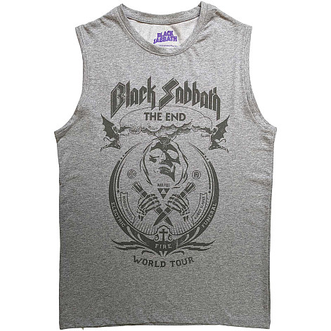 Black Sabbath tank top, The End Mushroom Cloud Grey, men´s