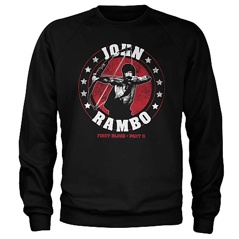 Rambo mikina, John Rambo BOW Sweatshirt Black, men´s