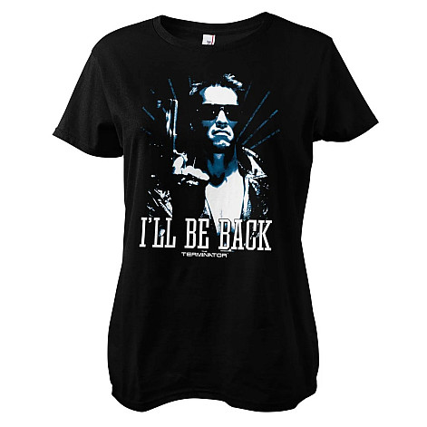 Terminator t-shirt, I'll Be Back - Duotone Girly Black, ladies