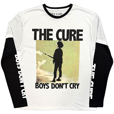 The Cure t-shirt long rukáv, Boys Don't Cry Box Black & White, men´s