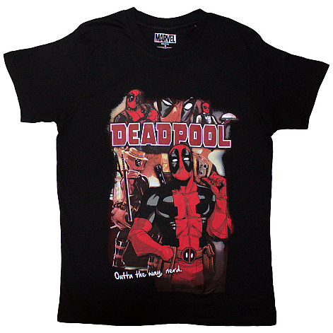 Deadpool t-shirt, Deadpool Outta The Way Nerd Black, men´s