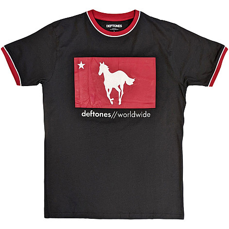 Deftones t-shirt, Star & Pony Ringer Black, men´s