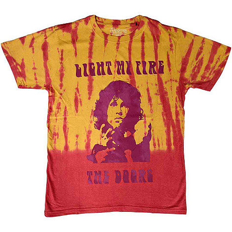 The Doors t-shirt, Light My Fire Dye Wash Orange, men´s